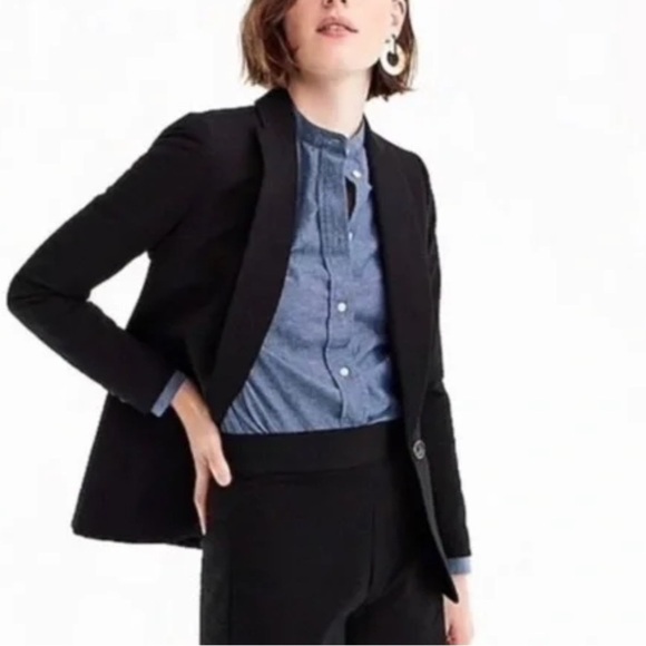 J.CREW Petite Parke blazer in bi-stretch linen cotton blend SIZE 00 - Picture 4 of 12